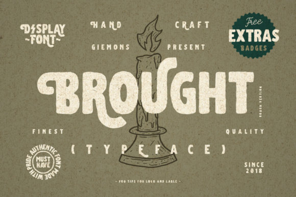 Brought Typeface: A Vintage Display Font That Elevates Real Branding