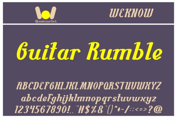 Guitar Rumble: A Display Font That Makes Branding Feel Alive