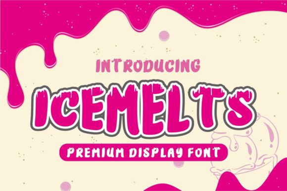 Icemelts: A Display Font That Melts Into Ice Cream Branding