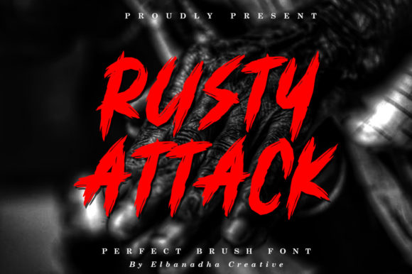 Rusty Attack: A Playful Display Font for Digital Branding